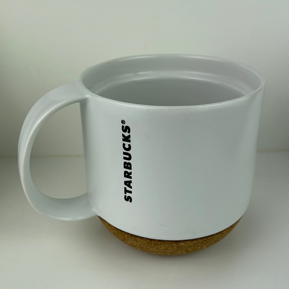 Starbucks 2013 Cork Base Ceramic Mug 12oz No Lid